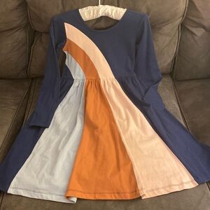 New Never Worn Hanna Andersson Rainbow twirl dress